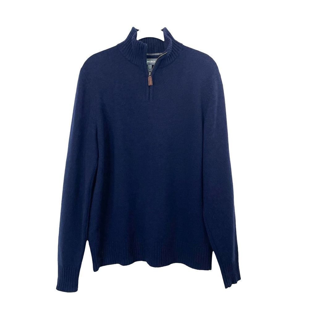 Bonobos 100% lamb‎ wool  turtleneck sweater Sz M standard fit navy blue